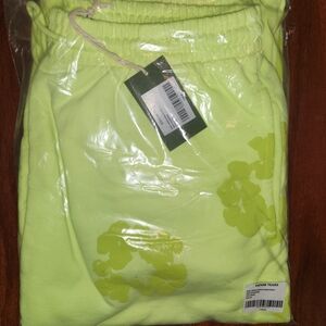 Denim Tears Lime Green Floral Sweatpants Or Sweatshirt 2xl Xxl New